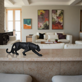 Geometrisk Panter Skulptur