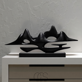 Abstrakt Sort Skulptur