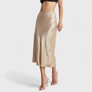 Satin Midi Nederdel