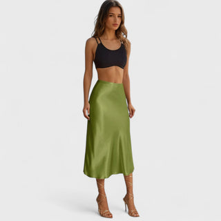 Satin Midi Nederdel