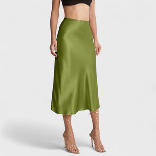Satin Midi Nederdel
