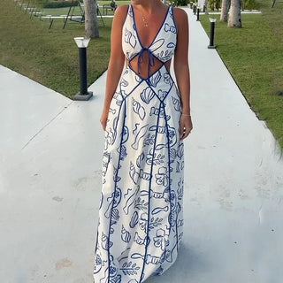 Sommerkjole med Cut-Out og Print