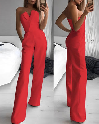 Elegant Jumpsuit | Stropløs | Perfekt til Aftenbrug