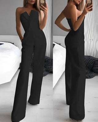 Elegant Jumpsuit | Stropløs | Perfekt til Aftenbrug