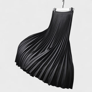 Midi plisseret nederdel