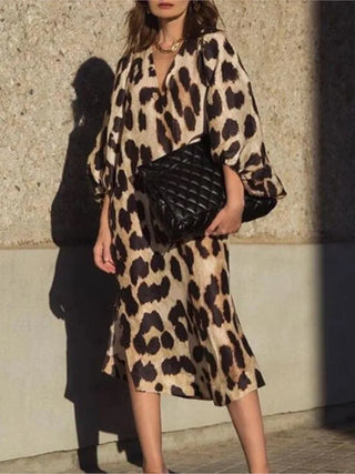 Leopard Midikjole