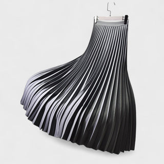 Midi plisseret nederdel