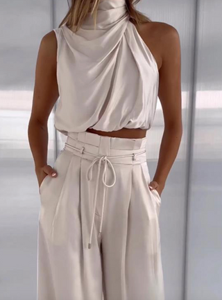 Elegant Sæt med Crop Top