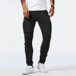 Cargo-Bukser i Lys Denim