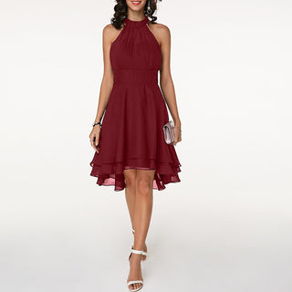 Asymmetrisk Kjole | Chiffon | Elegant til Sommer og Fest