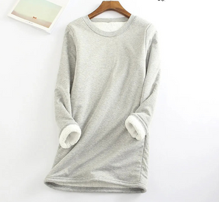 Fleeceforet sweatshirt-kjole