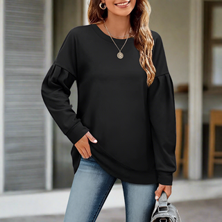 Afslappet Langærmet Sweatshirt