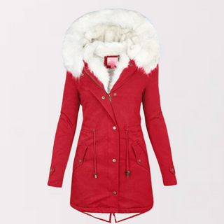 Vinter Parka Jakke | Faux Fur Hætte | Lang og Varm