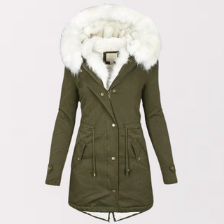 Vinter Parka Jakke | Faux Fur Hætte | Lang og Varm