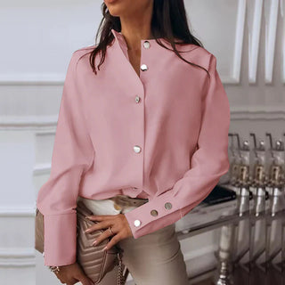 Skjortebluse med Asymmetriske Knapper