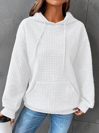 Quiltet Hoodie med Kængurulomme