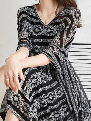 Sort Boho Kjole