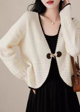 Strikket Cardigan med Bueknap
