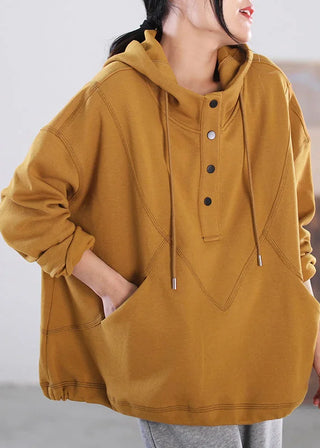 Oversize hættetrøje med knapper