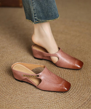 Slingback Sko med Metalbeslag