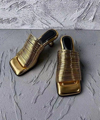 Gyldne Mules med Metalriller