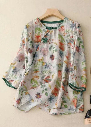 Blomsterprint Bluse
