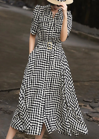 Zigzag Kjole Elegant og Stilfuld