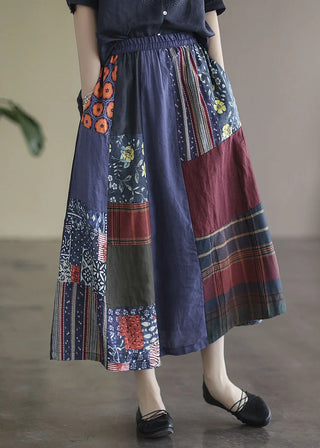 Patchwork bomuldsskørt