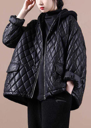Quiltet Oversized PU Jakke