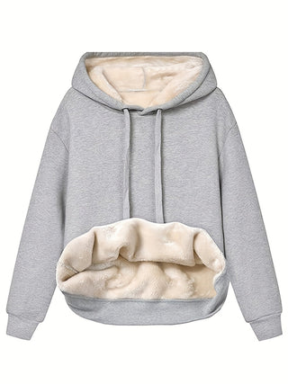 Hoodie med Foret Kængurulomme