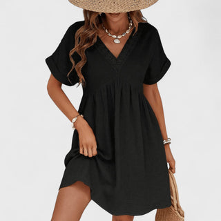 Sommer kjole med broderi