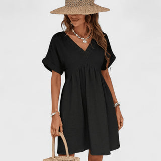 Sommer kjole med broderi