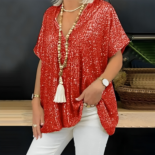 Glitrende Bluse