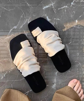 Rynkede Slip-On Sandaler