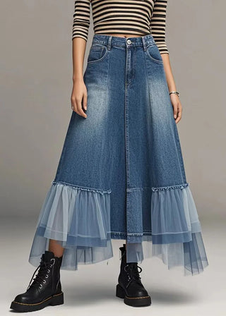 Denimnederdel med Tyl