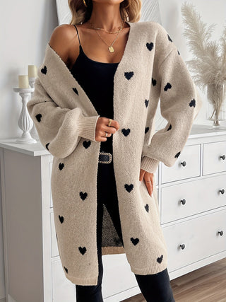 Cardigan med hjerter