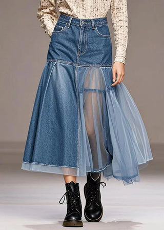 Denim og Tyll Nederdel