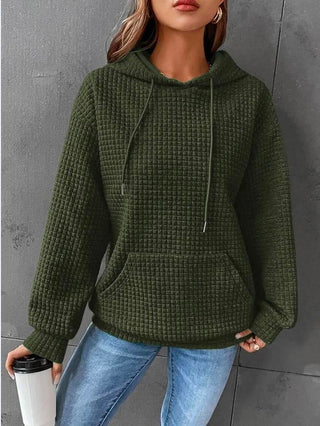 Quiltet Hoodie med Kængurulomme