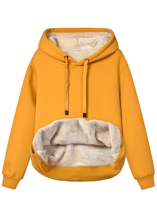 Hoodie med Foret Kængurulomme