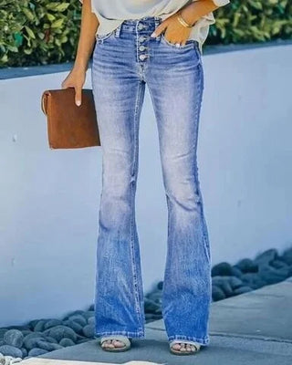 Bootcut Jeans med Knaplukning