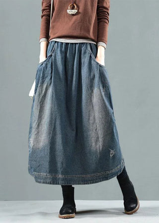 Vintage Denim Maxinederdel