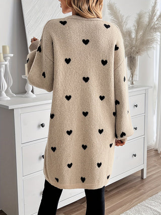 Cardigan med hjerter