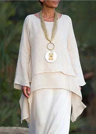 Asymmetrisk Hørbluse