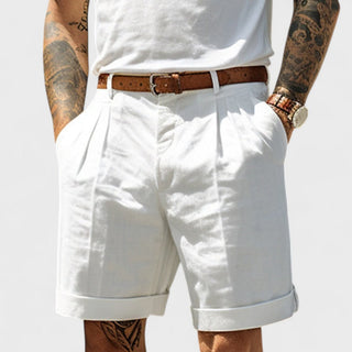 Hvide linnen shorts