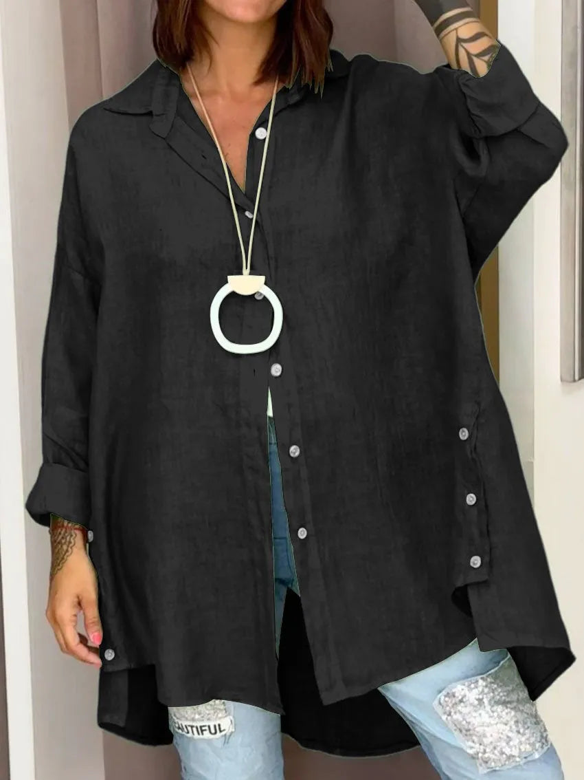 Oversized Hørskjorte | Hørblanding | Let & Elegant