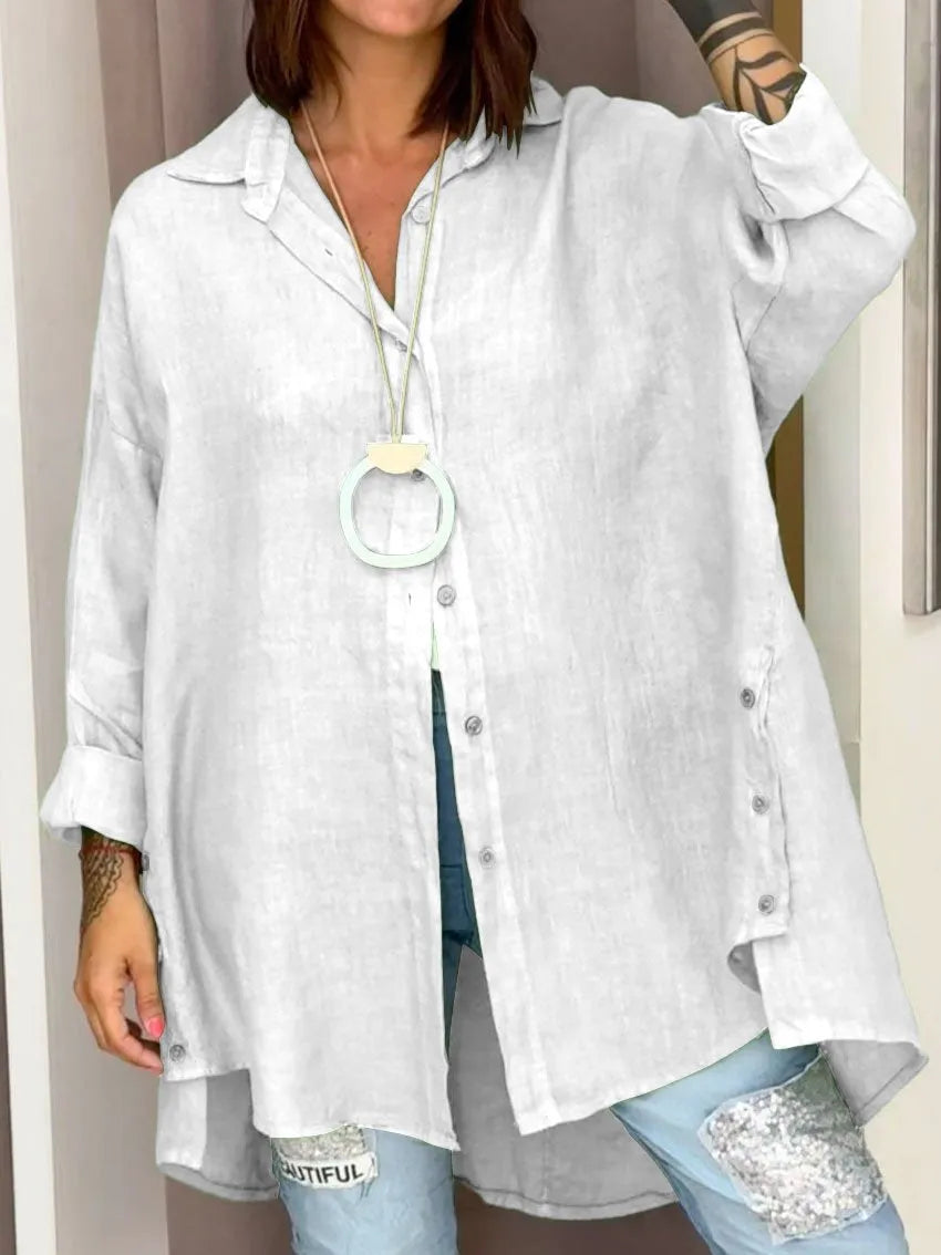 Oversized Hørskjorte | Hørblanding | Let & Elegant