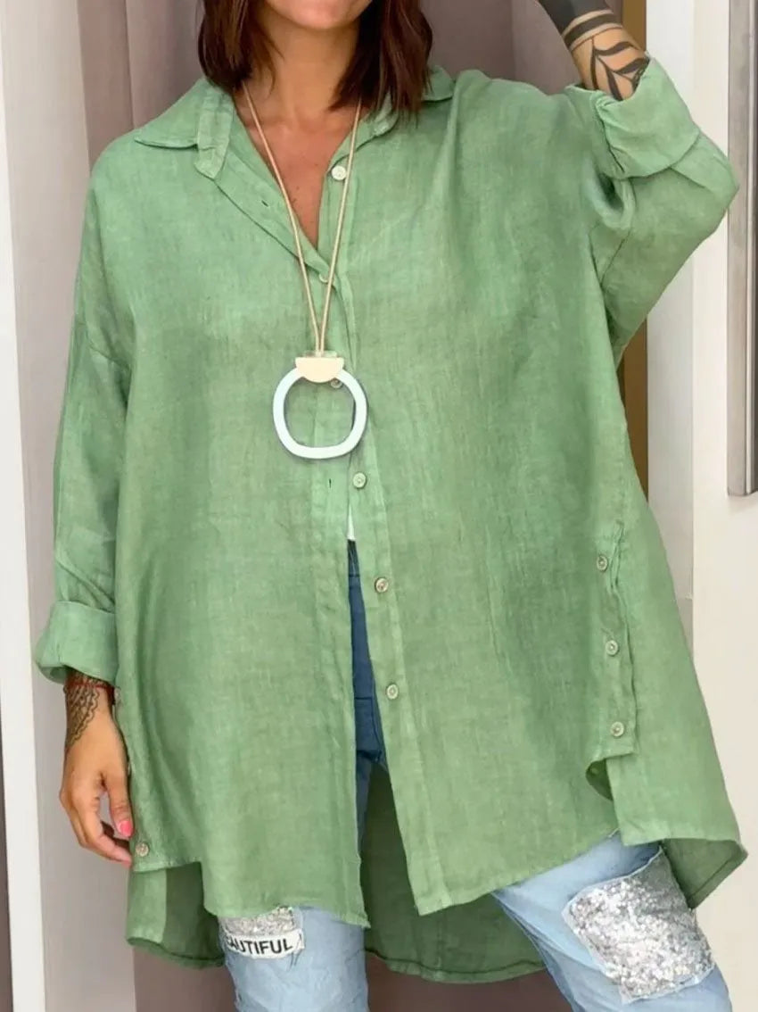 Oversized Hørskjorte | Hørblanding | Let & Elegant