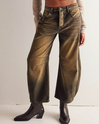 Wide Leg Jeans | Denim | Høj Talje og Afslappet Pasform