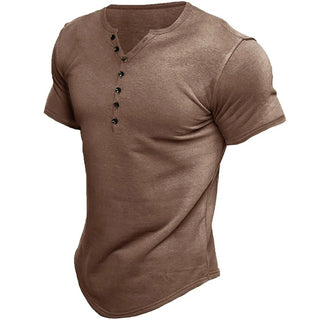 Henley T-shirt med Knapper