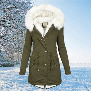 Vinter Parka Jakke | Faux Fur Hætte | Lang og Varm